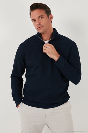 Buratti Pamuklu Regular Fit Yarım Fermuarlı Dik Yaka 2'li Paket Sweat Erkek SWEAT 5905716S2