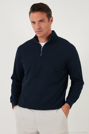 Buratti Pamuklu Regular Fit Yarım Fermuarlı Dik Yaka 2'li Paket Sweat Erkek SWEAT 5905716S2