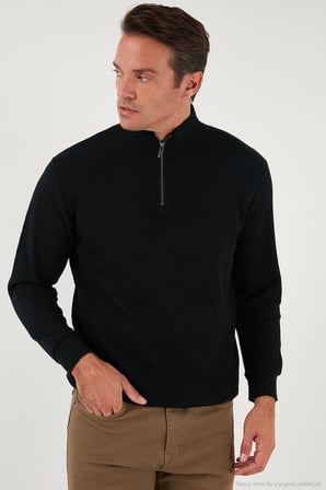 Buratti Pamuklu Regular Fit Yarım Fermuarlı Dik Yaka 2'li Paket Sweat Erkek SWEAT 5905716S2