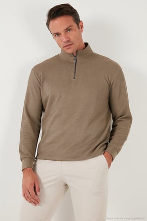 Buratti Pamuklu Regular Fit Yarım Fermuarlı Dik Yaka 2'li Paket Sweat Erkek SWEAT 5905716S2