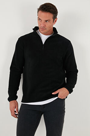 Buratti Slim Fit Yarım Fermuarlı Dik Yaka Soğuk Geçirmez 2'li Paket Polar Erkek POLAR 5906003S2