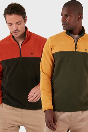 Buratti Regular Fit Anti-Pilling Tüylenme Yapmayan Dik Yaka Şardonlu 2'li Paket Polar Erkek POLAR 5906016S2