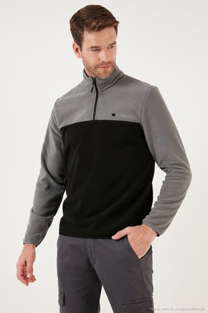 Buratti Regular Fit Anti-Pilling Tüylenme Yapmayan Dik Yaka Şardonlu 2'li Paket Polar Erkek POLAR 5906016S2