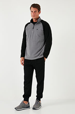 Buratti Slim Fit Yarım Fermuarlı Soğuk Geçirmez Şardonlu 2'li Paket Polar Erkek POLAR 5906055S2