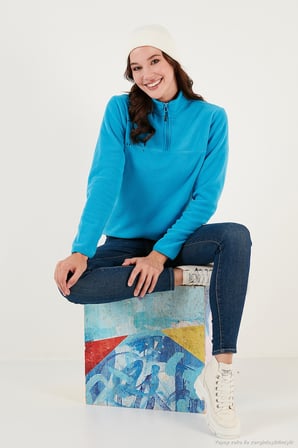 Lela Slim Fit Yumuşak Dokulu Anti-Pilling Tüylenme Yapmayan 2'li Paket Polar Bayan POLAR 5907000S2