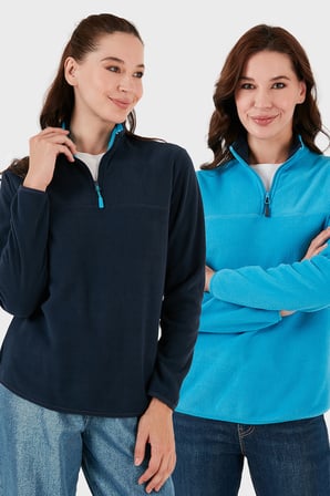 Lela Slim Fit Yumuşak Dokulu Anti-Pilling Tüylenme Yapmayan 2'li Paket Polar Bayan POLAR 5907000S2