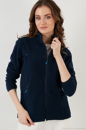 Lela Slim Fit Anti-Pilling Tüylenme Yapmayan Fermuarlı Cepli Hırka 2' li Paket Polar Bayan POLAR 5907002S2