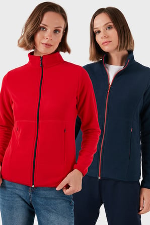 Lela Slim Fit Anti-Pilling Tüylenme Yapmayan Fermuarlı 2'li Paket Polar Hırka Bayan HIRKA 5907012S2