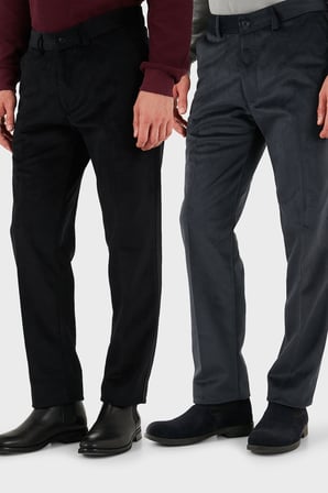 Buratti Normal Bel Regular Fit Düz Paça 2'li Paket Kadife Pantolon Erkek KADİFE PANTOLON 645MERLINS2