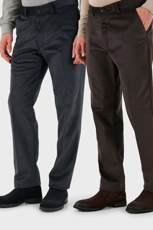 Buratti Normal Bel Regular Fit Düz Paça 2'li Paket Kadife Pantolon Erkek KADİFE PANTOLON 645MERLINS2