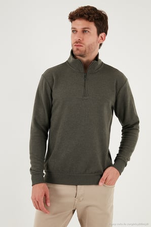 Buratti Pamuklu Regular Fit Yarım Fermuarlı Dik Yaka 2'li Paket Kazak Erkek KAZAK 456112S2