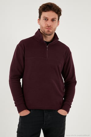 Buratti Pamuklu Regular Fit Yarım Fermuarlı Dik Yaka 2'li Paket Kazak Erkek KAZAK 456112S2