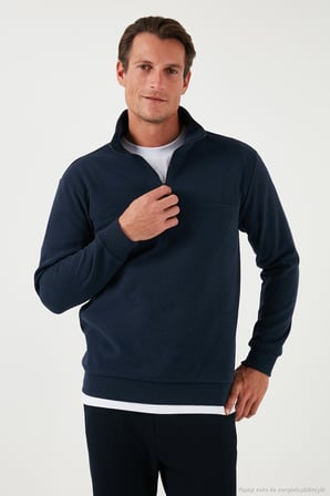 Buratti Pamuklu Regular Fit Yarım Fermuarlı Dik Yaka 2'li Paket Kazak Erkek KAZAK 456112S2