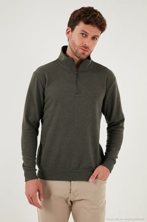 Buratti Pamuklu Regular Fit Yarım Fermuarlı Dik Yaka 2'li Paket Kazak Erkek KAZAK 456112S2