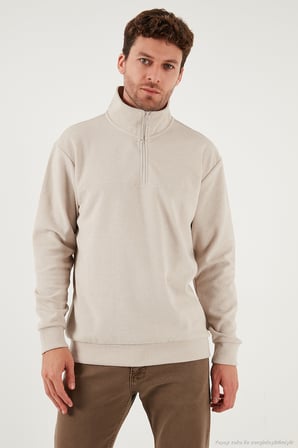 Buratti Pamuklu Regular Fit Yarım Fermuarlı Dik Yaka 2'li Paket Kazak Erkek KAZAK 456112S2