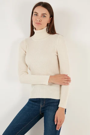 Lela Fitilli Regular Fit Balıkçı Yaka Soft Akrilik 2'li Paket Kazak Bayan KAZAK 4614102S2