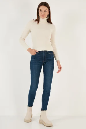 Lela Fitilli Regular Fit Balıkçı Yaka Soft Akrilik 2'li Paket Kazak Bayan KAZAK 4614102S2