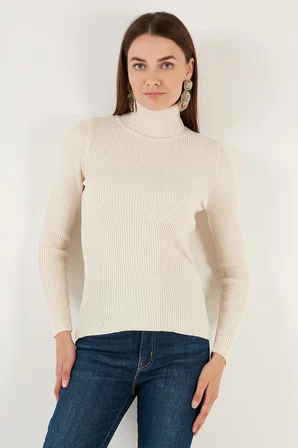 Lela Fitilli Regular Fit Balıkçı Yaka Soft Akrilik 2'li Paket Kazak Bayan KAZAK 4614102S2