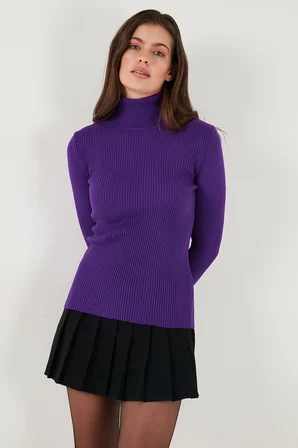 Lela Fitilli Regular Fit Balıkçı Yaka Soft Akrilik 2'li Paket Kazak Bayan KAZAK 4614102S2