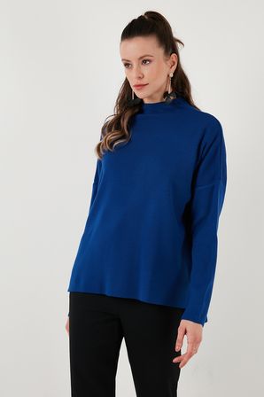 Lela Pamuklu Arkası Uzun Dik Yaka 2'li Paket Triko Kazak Bayan KAZAK 4615002S2