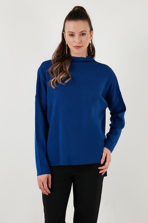 Lela Pamuklu Arkası Uzun Dik Yaka 2'li Paket Triko Kazak Bayan KAZAK 4615002S2