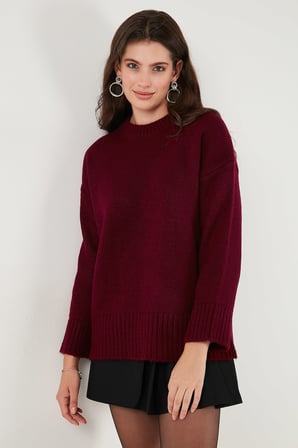 Lela Regular Fit Bisiklet Yaka Basic 2'li Paket Triko Kazak Bayan KAZAK 4616213S2