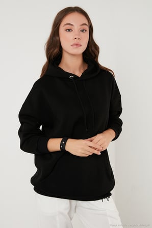 Lela Regular Fit Pamuklu Kapüşonlu Yaka Şardonlu Kışlık 2'li Paket Sweat Bayan SWEAT 5863854S2