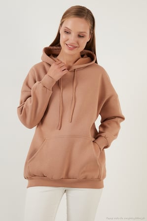 Lela Regular Fit Pamuklu Kapüşonlu Yaka Şardonlu Kışlık 2'li Paket Sweat Bayan SWEAT 5863854S2