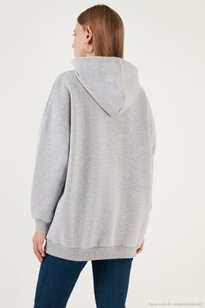 Lela Regular Fit Pamuklu Kapüşonlu Yaka Şardonlu Kışlık 2'li Paket Sweat Bayan SWEAT 5863854S2