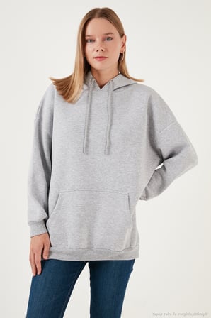 Lela Regular Fit Pamuklu Kapüşonlu Yaka Şardonlu Kışlık 2'li Paket Sweat Bayan SWEAT 5863854S2