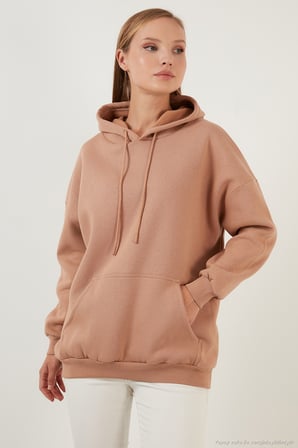 Lela Regular Fit Pamuklu Kapüşonlu Yaka Şardonlu Kışlık 2'li Paket Sweat Bayan SWEAT 5863854S2