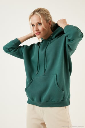 Lela Regular Fit Pamuklu Kapüşonlu Yaka Şardonlu Kışlık 2'li Paket Sweat Bayan SWEAT 5863854S2