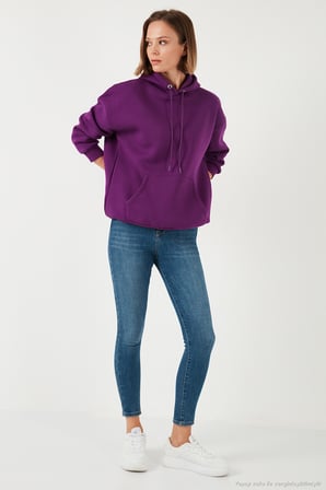 Lela Regular Fit Pamuklu Kapüşonlu Yaka Şardonlu Kışlık 2'li Paket Sweat Bayan SWEAT 5863854S2