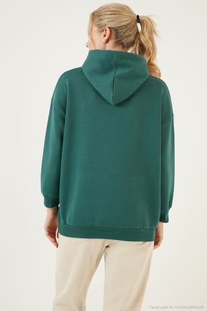 Lela Regular Fit Pamuklu Kapüşonlu Yaka Şardonlu Kışlık 2'li Paket Sweat Bayan SWEAT 5863854S2