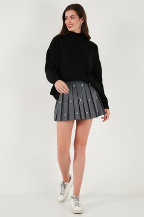 Lela Oversize Fit Balıkçı Yaka Yumuşak Dokulu 2'li Paket Triko Kazak Bayan KAZAK 680KZ00469S2