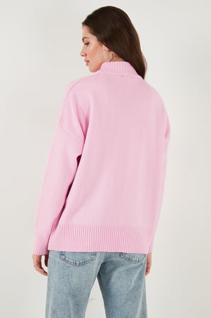 Lela Oversize Fit Balıkçı Yaka Yumuşak Dokulu 2'li Paket Triko Kazak Bayan KAZAK 680KZ00469S2