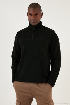 Buratti Slim Fit Yarım Fermuarlı Yumuşak Dokulu Şardonlu Soğuk Geçirmez 2'li Paket Polar Erkek POLAR 59060011S2