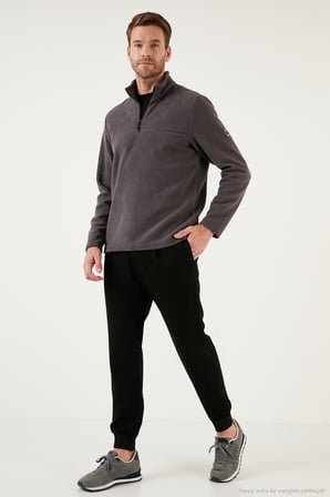 Buratti Slim Fit Yarım Fermuarlı Yumuşak Dokulu Şardonlu Soğuk Geçirmez 2'li Paket Polar Erkek POLAR 59060011S2