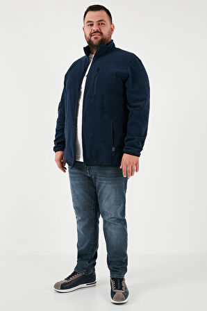 Buratti Regular Fit Dik Yaka Fermuarlı Büyük Beden 2'li Paket Polar Hırka Erkek HIRKA 5906028BS2