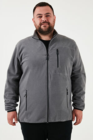 Buratti Regular Fit Dik Yaka Fermuarlı Büyük Beden 2'li Paket Polar Hırka Erkek HIRKA 5906028BS2