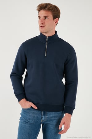 Buratti Pamuklu Regular Fit Dik Yaka 2'li Paket Sweat Erkek SWEAT 59052592S2