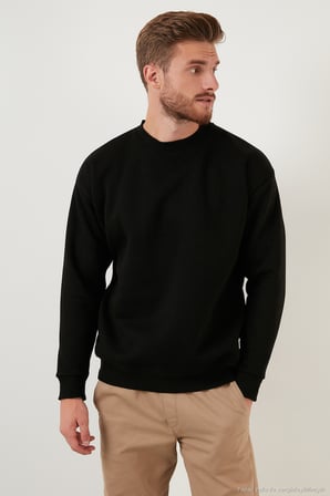 Buratti Regular Fit Bisiklet Yaka Şardonlu 2'li Paket Sweat Erkek SWEAT 5905255S2