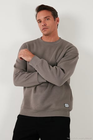 Buratti Regular Fit Bisiklet Yaka Şardonlu 2'li Paket Sweat Erkek SWEAT 5905255S2