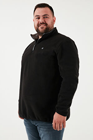 Buratti Regular Fit Anti-Pilling Büyük Beden Dik Yaka Kışlık Şardonlu 2'li Paket Polar Erkek POLAR 5906001BS2