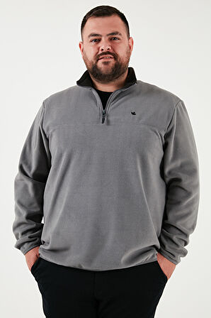 Buratti Regular Fit Anti-Pilling Büyük Beden Dik Yaka Kışlık Şardonlu 2'li Paket Polar Erkek POLAR 5906001BS2