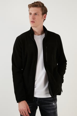 Buratti Slim Fit Cepli Fermuarlı Anti-Pilling Tüylenme Yapmayan Soğuk Geçirmez Polar Hırka Unisex HIRKA 5906028S1