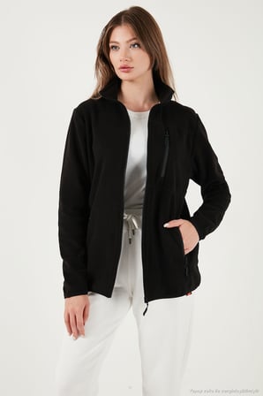 Buratti Slim Fit Cepli Fermuarlı Anti-Pilling Tüylenme Yapmayan Soğuk Geçirmez Polar Hırka Unisex HIRKA 5906028S1