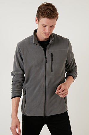Buratti Slim Fit Cepli Fermuarlı Anti-Pilling Tüylenme Yapmayan Soğuk Geçirmez Polar Hırka Unisex HIRKA 5906028S1
