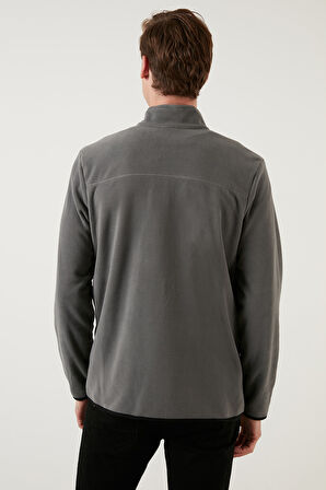 Buratti Slim Fit Cepli Fermuarlı Anti-Pilling Tüylenme Yapmayan Soğuk Geçirmez Polar Hırka Unisex HIRKA 5906028S1