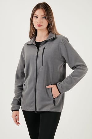 Buratti Slim Fit Cepli Fermuarlı Anti-Pilling Tüylenme Yapmayan Soğuk Geçirmez Polar Hırka Unisex HIRKA 5906028S1
